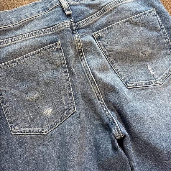 Hudson Remi High Rise Straight Crop Jeans Oceanview Distressed Frayed Hem - Picture 9 of 9